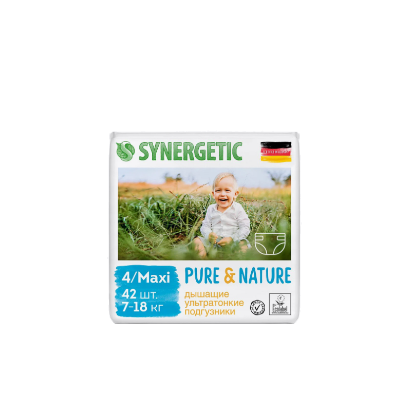 Подгузники Pure & Nature Synergetic, 4/Midi (7 - 18 кг) 42 шт.