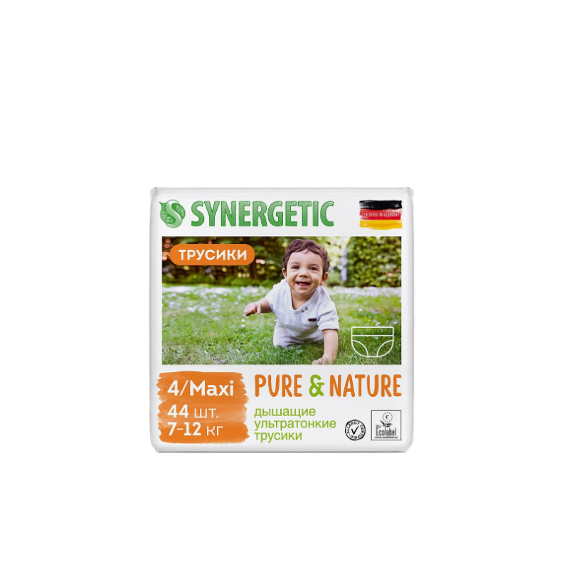 Подгузники-трусики Pure & Nature Synergetic, 4/Maxi (7 - 12 кг) 44 шт.